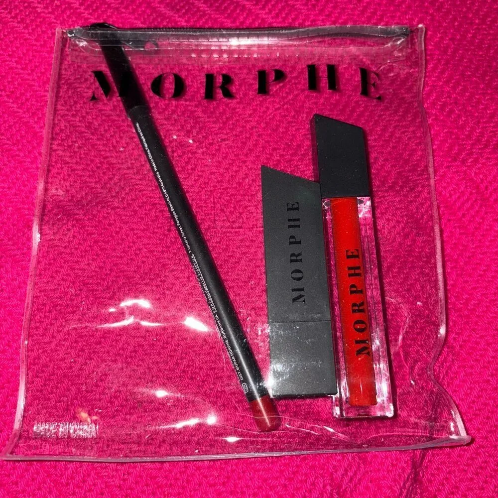 Morphe 3 Piece Lip Kit True Love Hot Shot Very Cherry New Gift Set